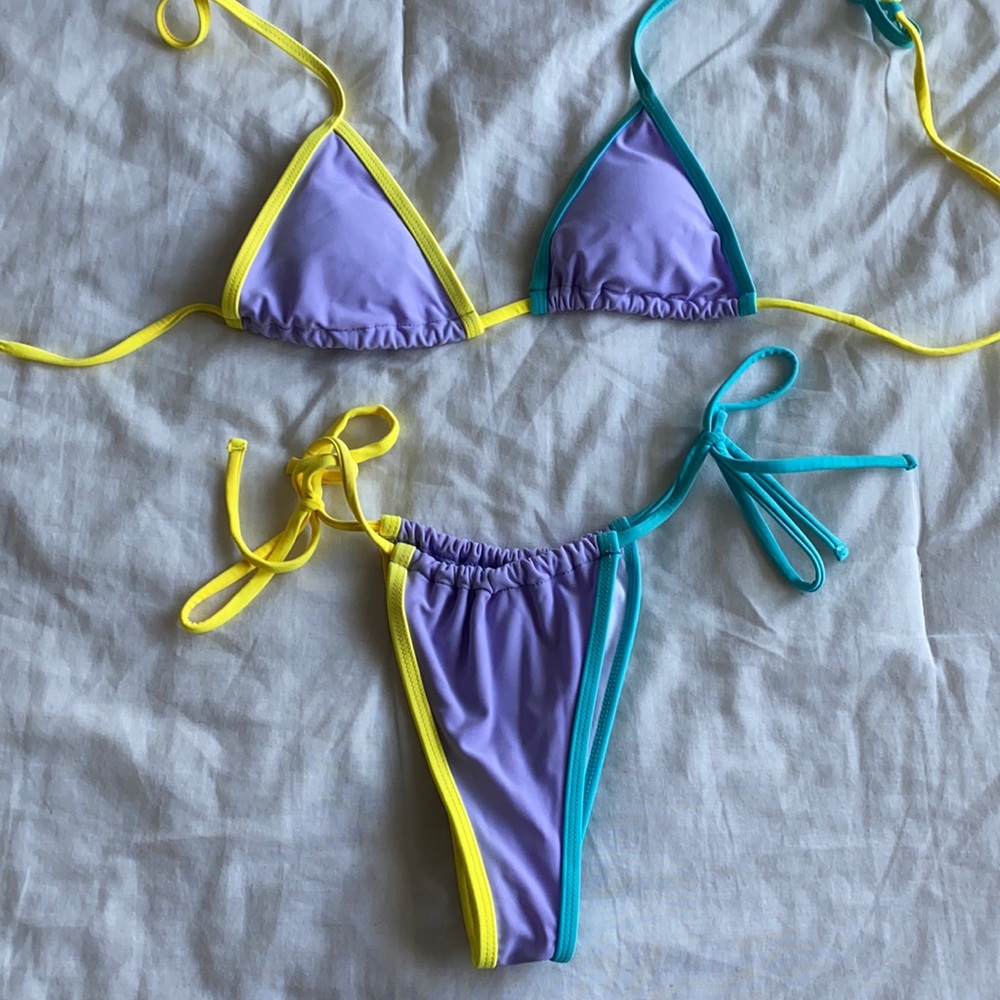 Color block bikini set - Picture 2 of 2